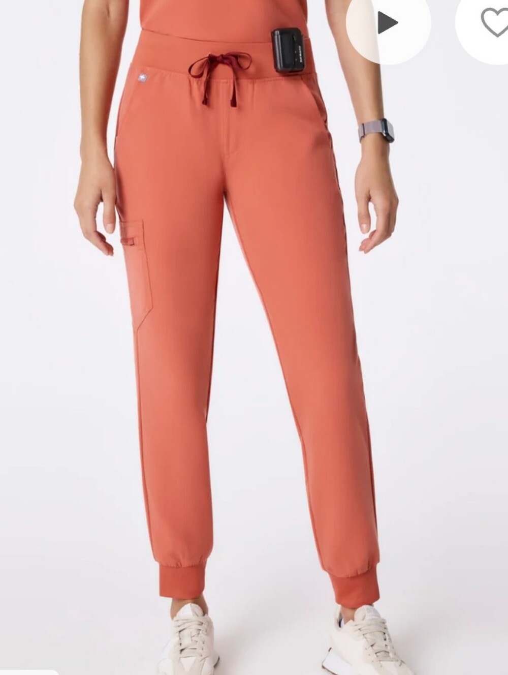 FIGS Technical Collection JOGGERS Orange Large Pants Scrubs Zamora
